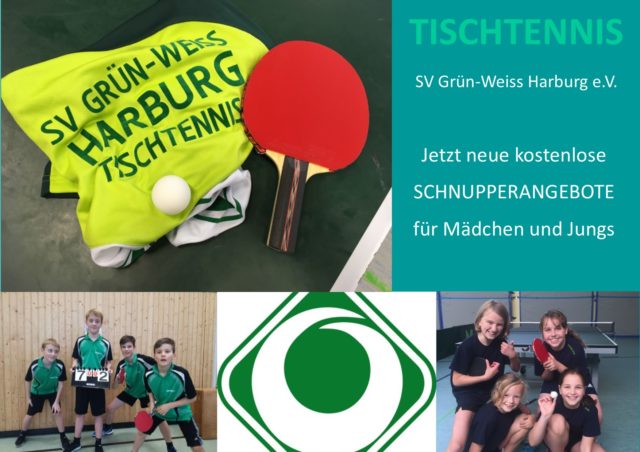 Tischtennis Schnupperangebote Flyer